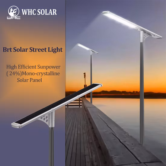 Lampe LED d'extérieur intégrée 80W, caméra de vidéosurveillance solaire, réverbère avec batterie au Lithium