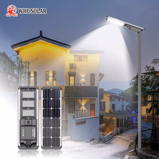 Lampe de jardin en aluminium tout-en-un pour l'extérieur, bonne qualité, énergie solaire intégrée, éclairage LED pour Parking et rue