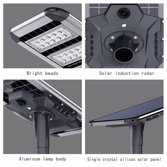 Jardin de certificat CE de puissance élevée IP66 imperméabilisent le réverbère solaire extérieur de LED